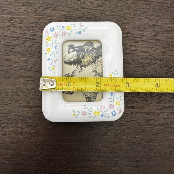 Two Vtg Mini Intercraft Picture Frames Japan Floral Ceramic Easel Back Cottage - Picture 6 of 16